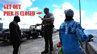 FWC Kicked us OUT from Skyway Fishing Pier!! (Bite was on Fire)