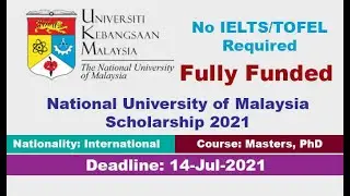 How to Apply for National University of Malaysia Scholarship 2022 -Fully Funded | Bright Scholarship