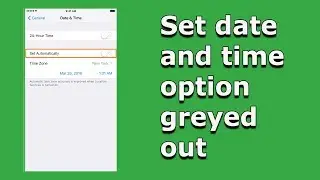 set automatically date and time disabled