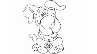 How to draw a Scoob! when he was a little puppy (Как нарисовать Скуби-Ду в детстве)