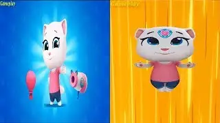 Talking Tom Hero Dash VS TALKING TOM SPLASH FORCE TALKING ANGELA VS THE RACOONS  Gameplay HD