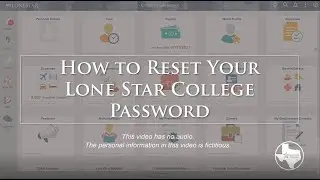 Reset Your Lone Star College Password