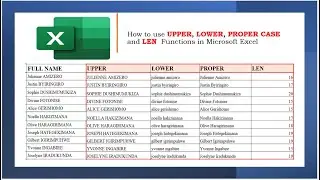 How to use UPPER, LOWER, PROPER and LEN Functions in MS EXCEL✍🏼