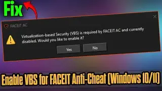 Virtualization-Based Security Required for FACEIT AC | Easy Fix ✅