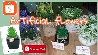 Shopee haul artificial flowers. Mini teapot under 20k