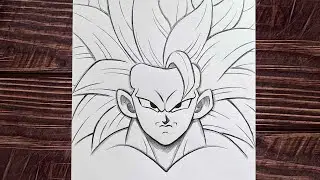 How to draw Goku Super Saiyan 3 | Easy anime sketch | Easy to draw for beginners