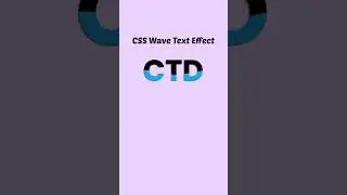 CSS Text Water Wave Effect || CSS water wave Animation