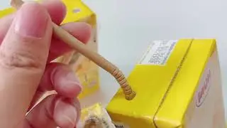 Four-layer kraft paper curved milk straw