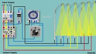 Street Light Wiring Diagram/ Street Light Auto Manual Connection / Circuit info