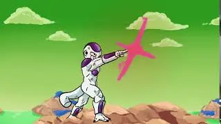 Goku stops Freeza from shooting animation