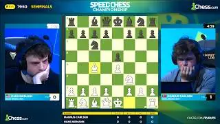 Magnus Carlsen vs Hans Niemann | Speed Chess Championship | Game 2
