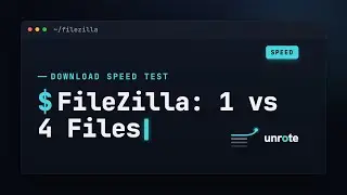 Comparing Filezilla 1 file vs 4 files download speed