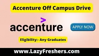 Accenture Off Campus Drive 2024 Batch, 2023 batch | Freshers #jobs #hiring