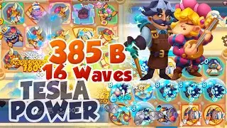 TESLA over Powered BARD in 16 Waves 385 Billion - RUSH ROYALE