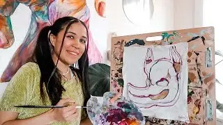 super easy how to make your own hand painted bandana Diablo Cojuelo mask | diy headscarf fashion