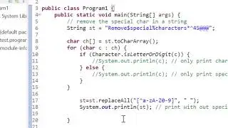 Interview Question in java   Remove special chars from a String in Java