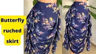 How to cut and sew a butterfly ruched skirt