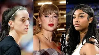 Taylor Swift fans side with Caitlin Clark after Angel Reese interviews Travis Kelce's ex-girlfriend