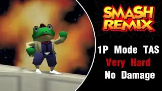 Smash Remix [TAS] - Slippy 1P Mode (Very Hard, No Damage)