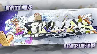 How To Make Header Like This | Luffy Gear 5 | Photoshop | EASY