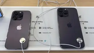 iPhone 14 Pro Deep Purple and Space Black