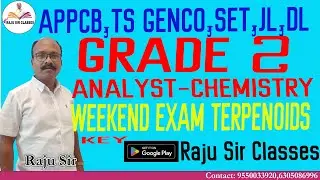 WEEKEND EXAM  KEY (TERPENOIDS) GENCO||APPCB||JL,DL,PL||ASSISTANT PROFESSORS