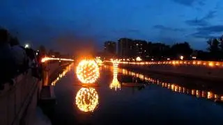 Мадрид река Мансанарес, огненное шоу 13 05 11 2