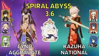 C0 Cyno Aggravate & C0 Kazuha National | Spiral Abyss 3.6 Floor 12