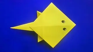 ОРИГАМИ МОРСКОЙ СКАТ, Как сделать морского ската из бумаги оригами // ORIGAMI stingray