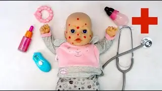 Лечила Беби Анабель от Прыщей Куклы Пупсики Мультик Для девочек Игрушки для детей