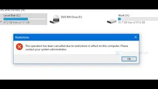 this operation has been cancelled due to restrictions | Tech Teacher Ruhul