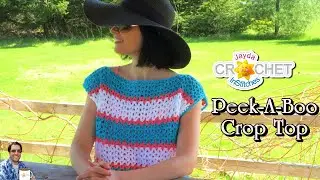 Peek-A-Boo Crop Top - Spring Crochet Clothing - Look Book