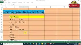Removing Extra Spaces from Text in excel