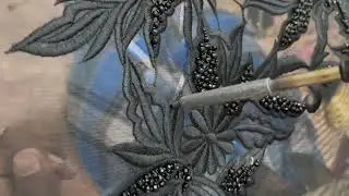Soldering Iron Cutwork Technique On Net Fabric | How to Use it for Patch Work Fabric