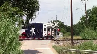 MUST SEE!!! Idiot nearly gets killed by Trinity Railway Express train