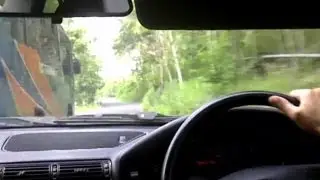 2012 Trip to Yogyakarta with my E34 - Overtaking a bus