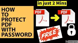 How to protect pdf with password for free | How to protect pdf file with password
