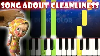 Song About Cleanliness (Laundry Day) - Masha and the Bear | Piano Tutorial | Karaoke