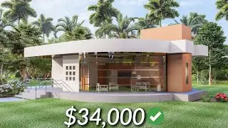 (12x12 Meters) ORIGINAL House Design | Home Design | 1 Bedroom House Tour