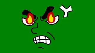 face mask green screen animations, fire eyes face, 4k video