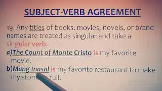 Subject Verb Agreement Rule No. 19 Titles/Brand Names