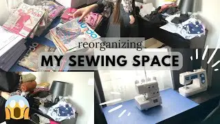 My tiny sewing space reorganization and tidying up!