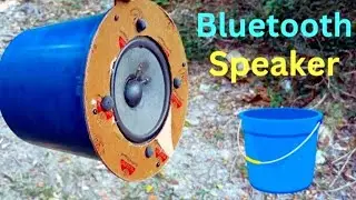making simple high bass  Bluetooth speaker from bucket // #bluetoothspeaker #subcribe