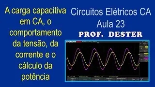 Comportamento da potência, da tensão e da corrente em cargas capacitivas