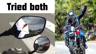 Bar end vs stock mirror - (Oxford barend mirror on CB650R)