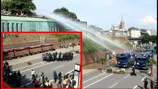 G20 Landungsbrücken Wasserwerfer Demo zur Elbphilharmonie gestoppt
