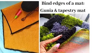 How to bind edges of a mat // How to Bind a Sack Mat & Tapestry Mat // Making door mat at home