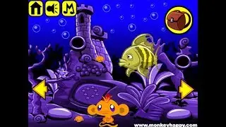 Monkey Go Happy Stage 345 - Underwater Walkthrough [PencilKids]