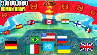 Can Every MODERN ARMY hold New MEGA-FORTRESS vs 9,000,000 Roman Invasion?! - UEBS 2