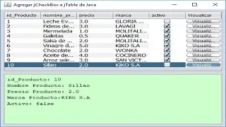 Agregar CheckBox a un jTable de Java